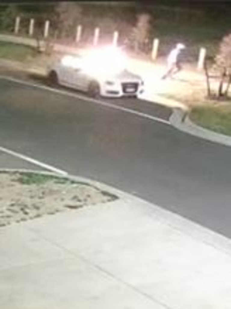 The man seen fleeing after setting the vehicle alight.