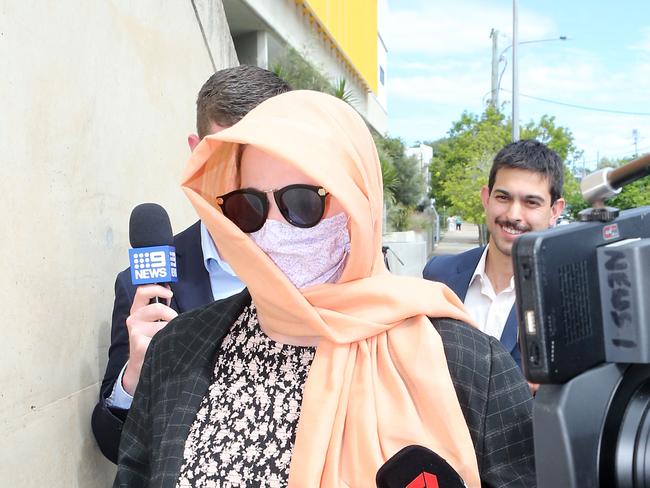 LOGAN, AUSTRALIA NewsWire Photos APRIL 20, 2023: Stephanie Louise Bennett, who is charged with fraudulently listing deceased Sea World helicopter pilot Ash Jenkinson on a fine she received for using her mobile phone while driving appeared at Beenleigh Magistrates Court today. Picture: NCA NewsWire / Richard Gosling
