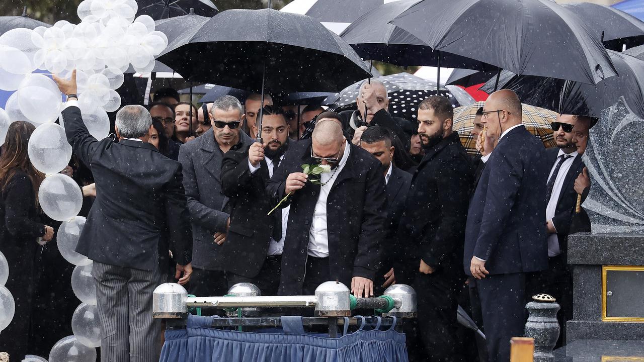 Pictured at St. Mary and St. Merkorious Coptic Orthodox Church in Rhodes on July 2 2022 was the funeral of Marina Morgan who was tragically killed while on her honeymoon with husband Robbie on Hamilton Island. Credit: Daily Telegraph
