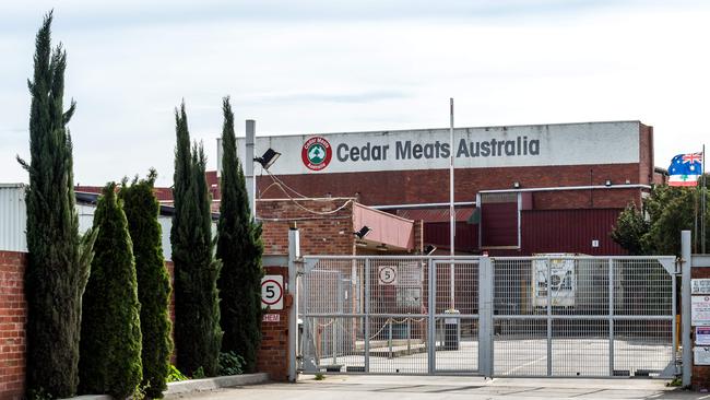 The now-shuttered Cedar Meats factory in Melbourne’s Brooklyn. Picture: Jake Nowakowski