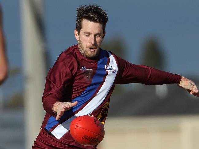 Todd Lawrie in action for Tarneit in the WRFL. Picture: Local Legends Photography