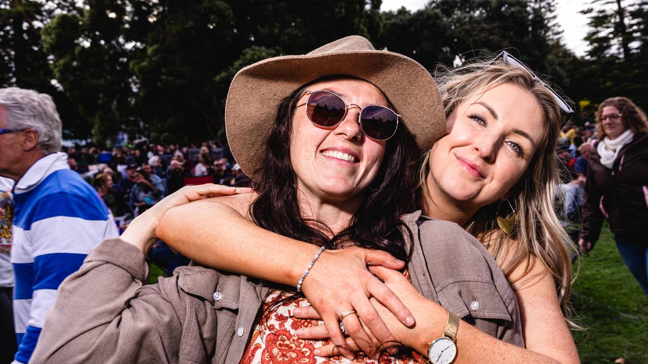 Jemma Killingback and Ayla Nossiter SummerSalt Festival at the Royal Botanical Gardens, Hobart. Picture: Linda Higginson