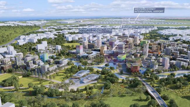 Future Western Sydney renders of the new city of Bradfield. Picture: Supplied