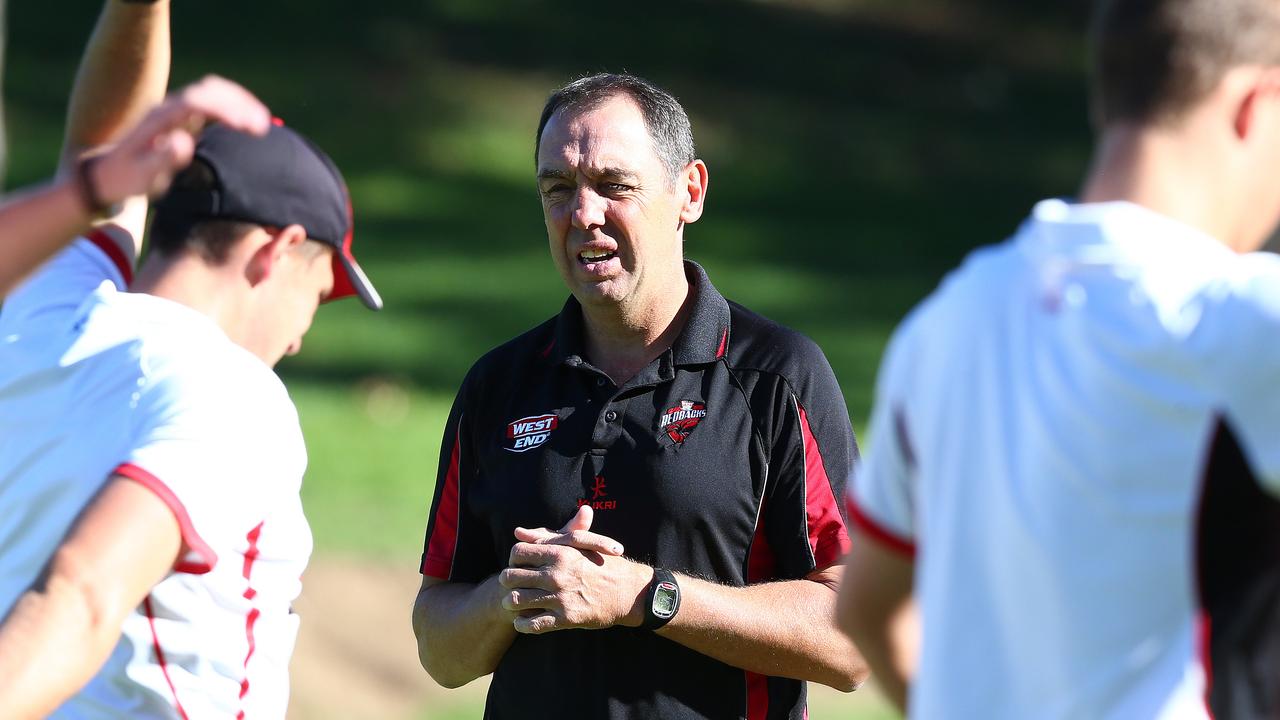 Stephen Schwerdt watches over Redbacks training. Photo Sarah Reed.