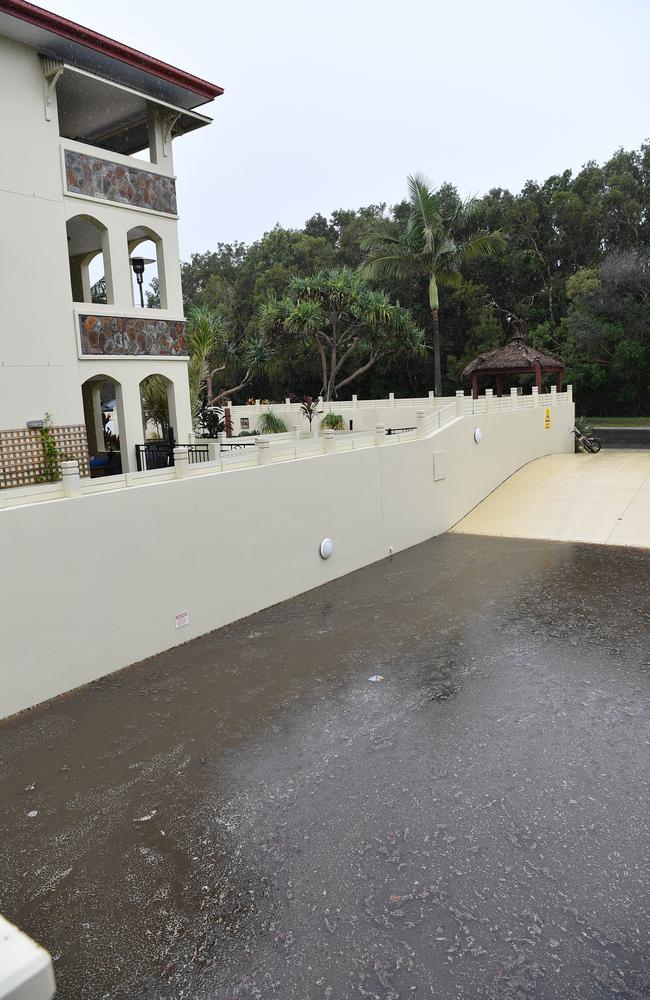 Underground car park was flooded last night at Nirvana Condotels Coolum Beach. Resident Kim Martin. Photo Patrick Woods / Sunshine Coast Daily.