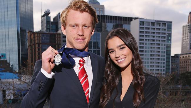 Rising Star winner Callum Mills with girlfriend Tiffany Browne.