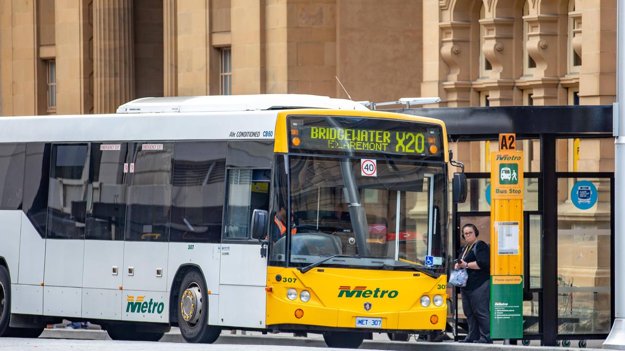 A Metro bus at Elizabeth Street in Hobart. Picture: Linda Higginson