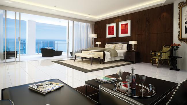 An artist’s impression from the designs Charlie Caltabiano had drawn up for the penthouse.