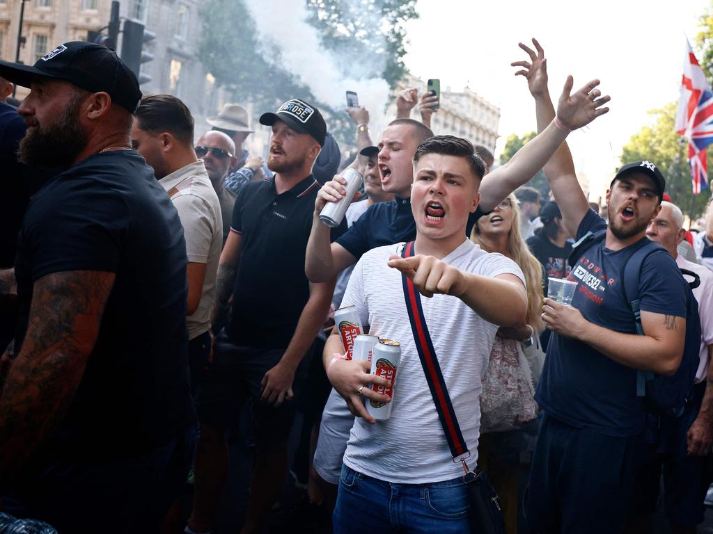 Protestors attend the 'Enough is Enough' demonstration on Whitehall, in central London on July 3. Picture: AFP