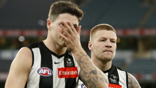 Collingwood managed to save face by mounting a fourth-quarter comeback but the damage was beyond repair. (Photo by Darrian Traynor/Getty Images)