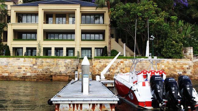 Neville Crichton’s luxury home in Wingadal Place, Point Piper / Picture: Craig Greenhill