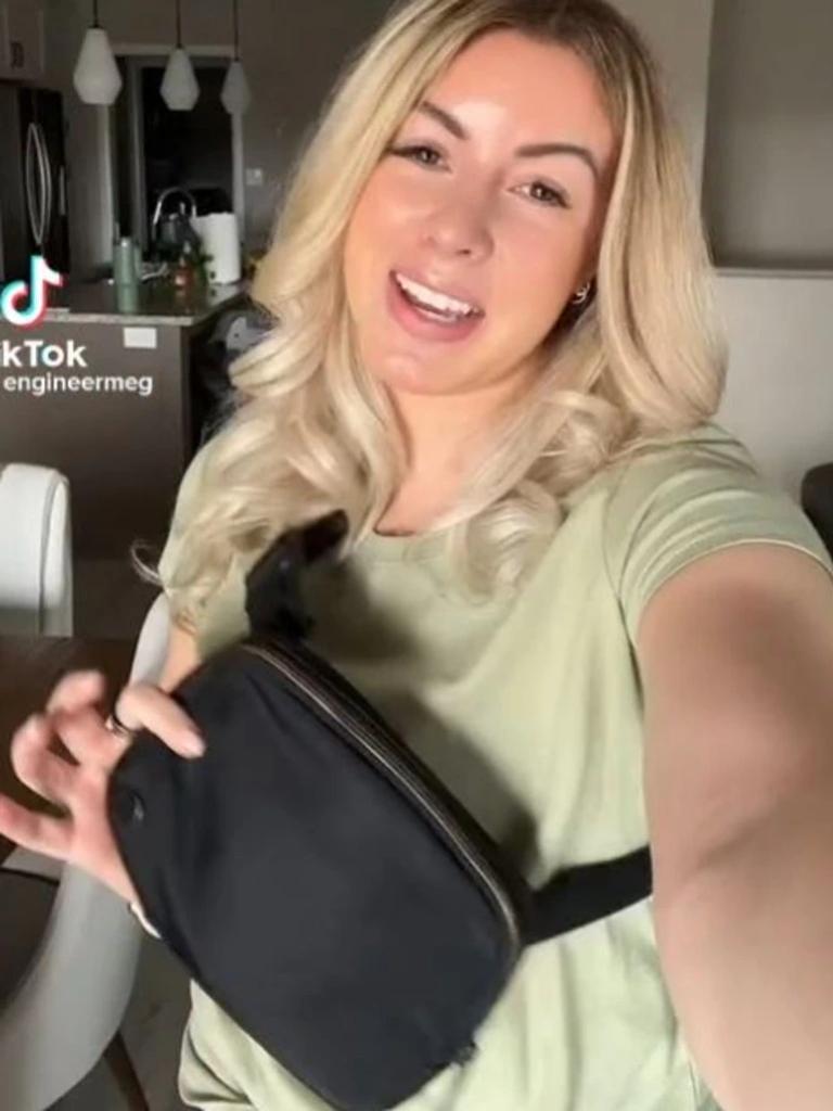 This Lululemon bag gets rave reviews on TikTok. Picture: TikTok/@engineermeg.