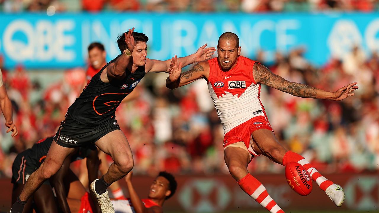 Lance Franklin of the Swans. Photo by Cameron Spencer/Getty Images