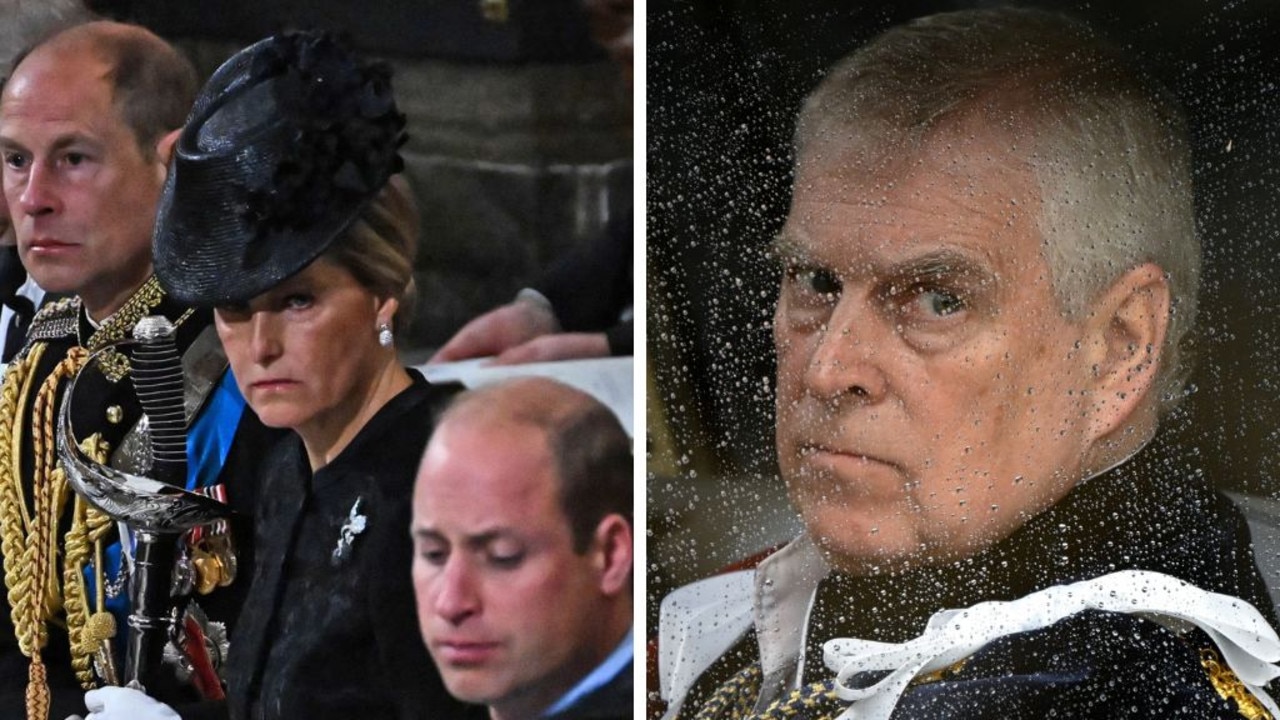 Royals ‘unhappy’ with disgraced Prince Andrew. Picture: Ben Stansall - WPA Pool/Getty Images;Toby Melville - WPA Pool/Getty Images