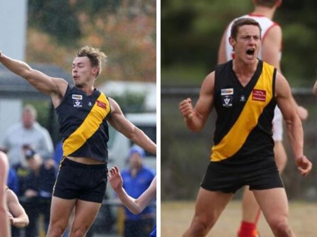 Woori Yallock brothers Zach and Ben Monkhorst have joined South Croydon. Pictures: Stuart Milligan and Brendan Francis