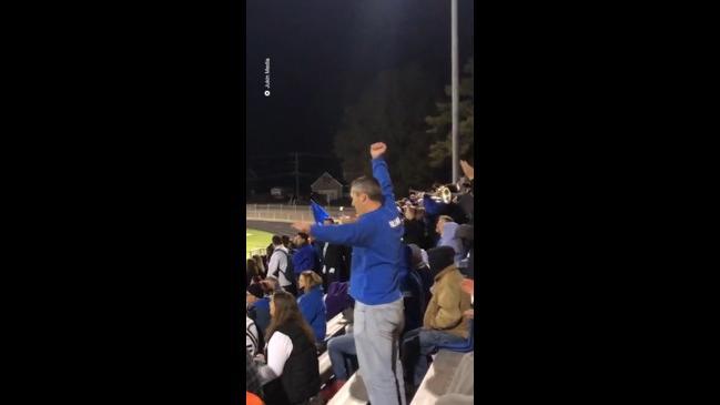 Dad does cheerleader dance