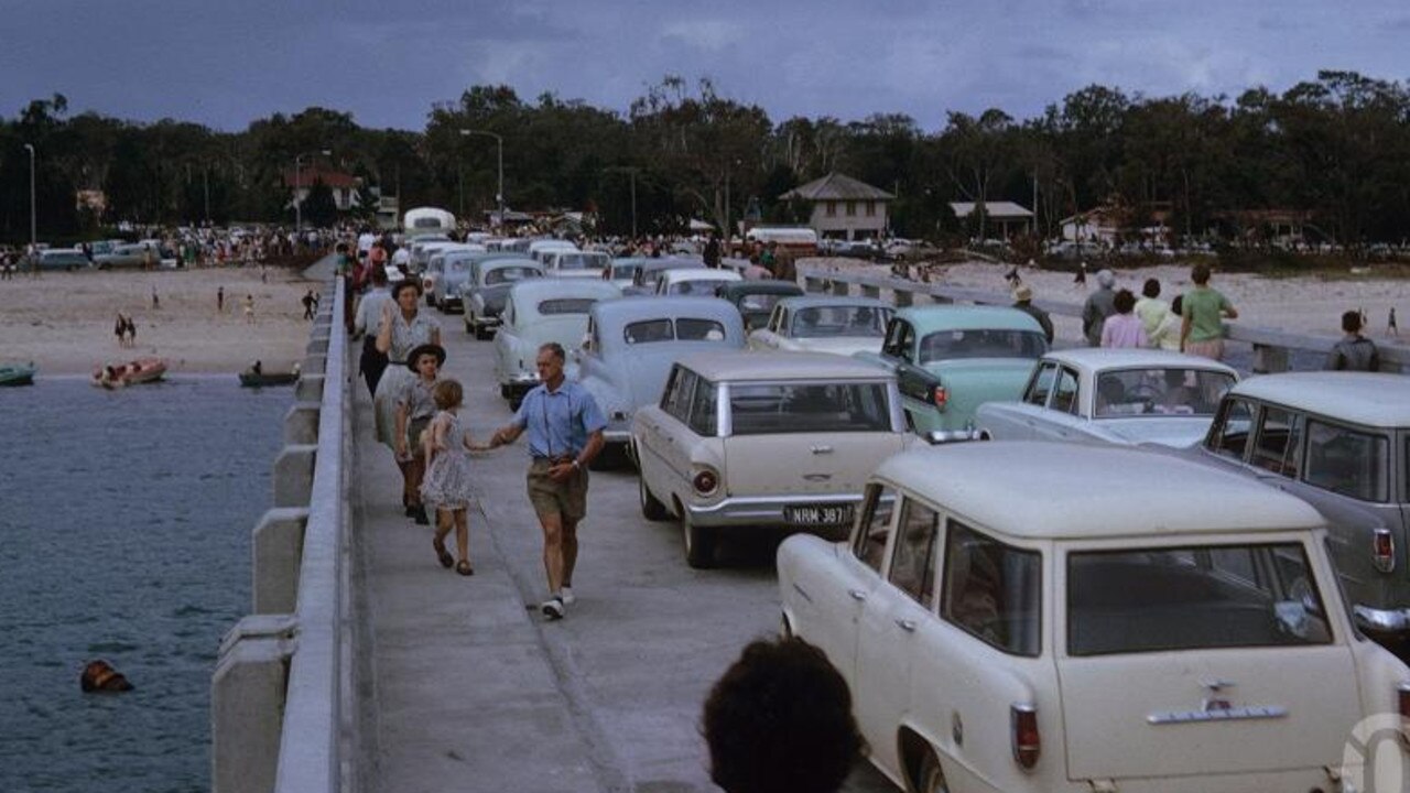 Bribie Island Bridge on the day it opened - October 19, 1963