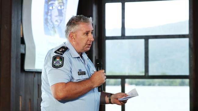 Mr Searle speaks at the candlelit vigil. Picture: Brendan Radke