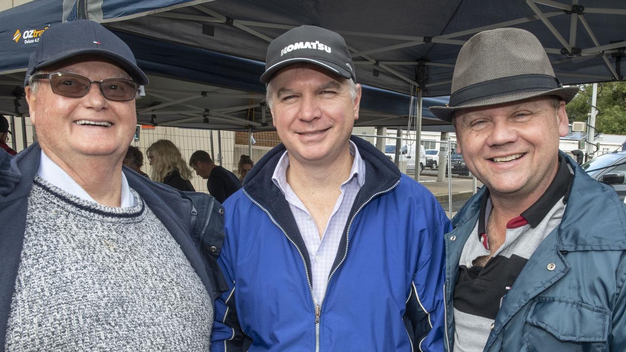 (from left) Stephen Turner, Alex Taylor and Jason McCarthy at Brewoomba craft beer festival, Fitzy's. Saturday, August 13, 2022. Picture: Nev Madsen.