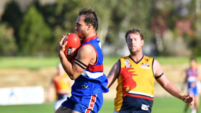 James Deely-Godfrey kicked two majors for Rosewater on Saturday. Picture: AAP/Keryn Stevens