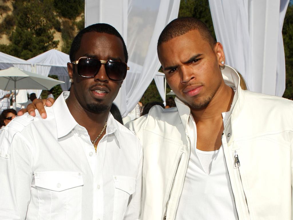 Sean ‘Diddy’ Combs and singer Chris Brown at a White Party held by Combs in Beverly Hills in 2009. Picture: Getty Images for Blueflame