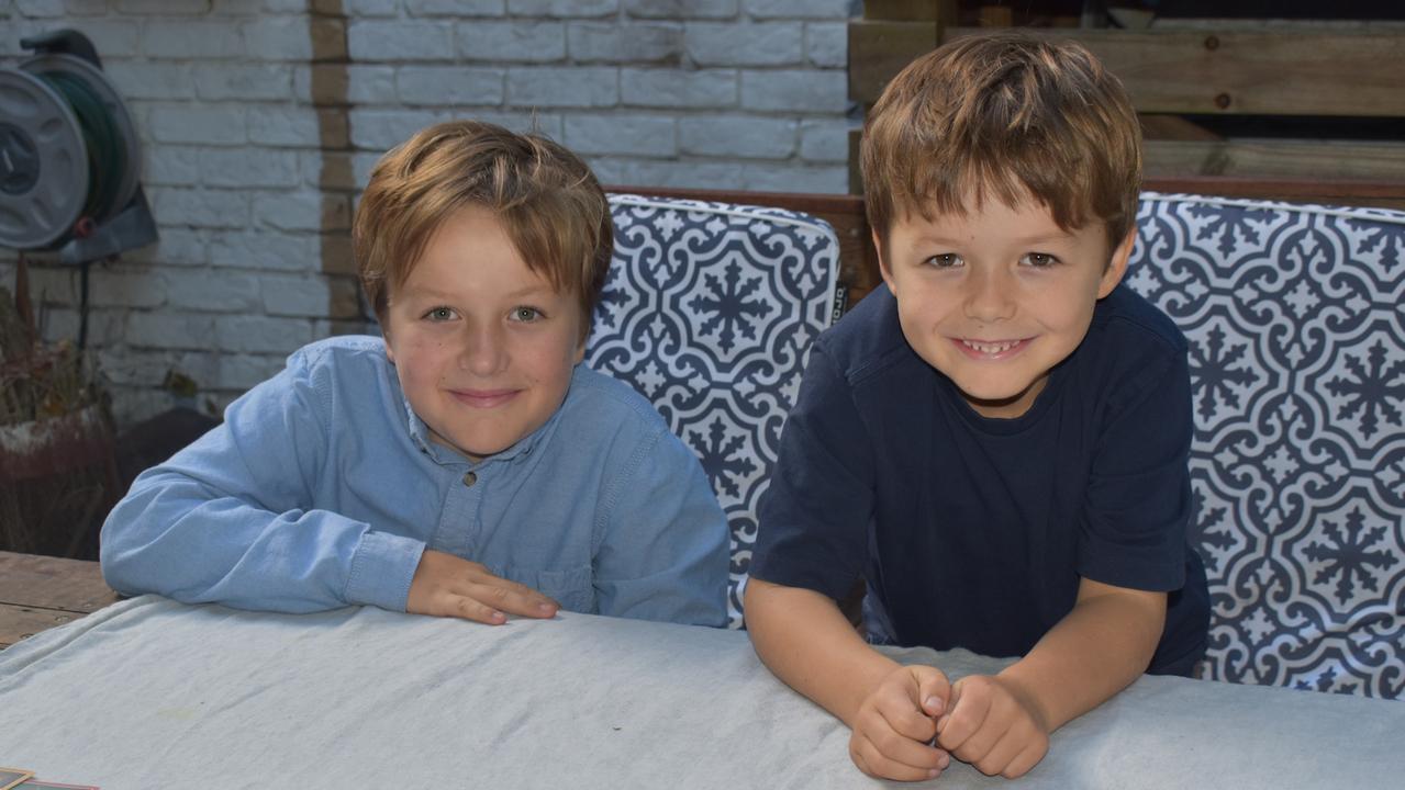 School boys Ocean Thomas, 9, and his brother Jack, 6, have started their own collectables business and they have great ambitions for it. Picture: Estelle Sanchez