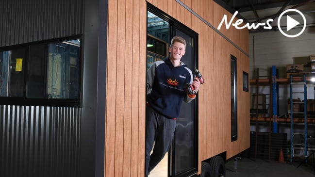 Student builds tiny house