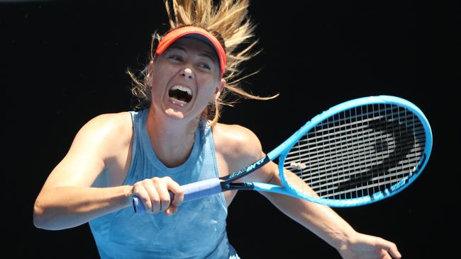 Maria Sharapova at the Australian Open. Pic: Michael Klein