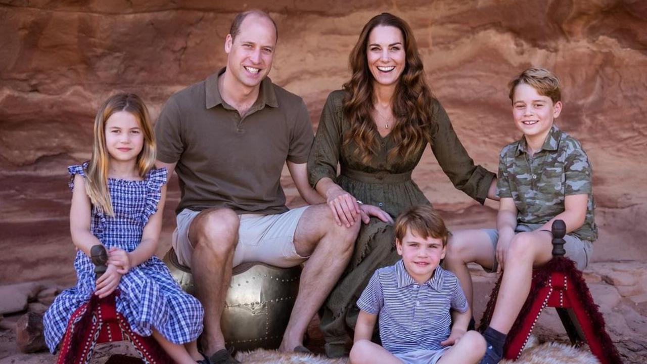 The couple ruffled some feathers with their casual Christmas card pose, touching each other legs. Picture: Instagram