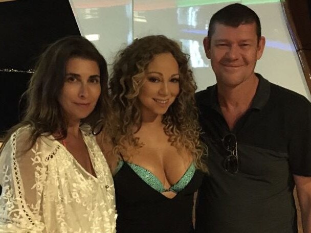 James Packer and Mariah Carey hanging out with his ex Jodhi Meares. Picture: Instagram/Jodhi Meares