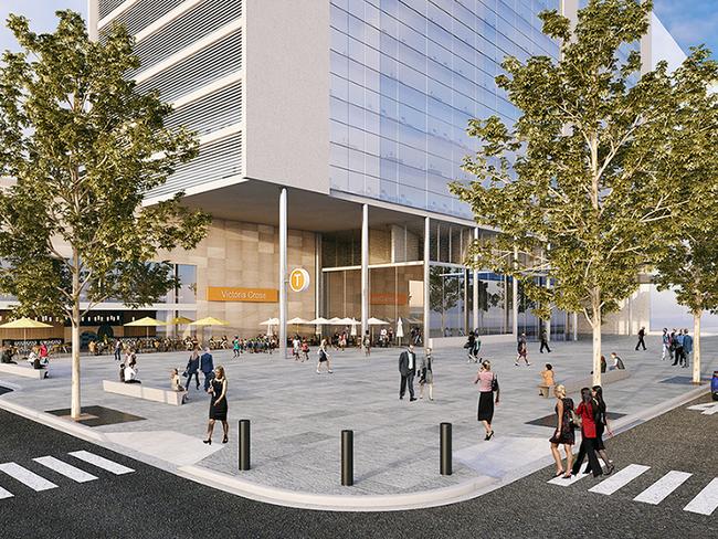 An artist’s impression of the planned new station at North Sydney. Picture: Supplied