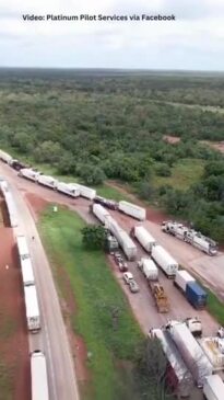 Stuart Highway temporarily reopens for food supplies