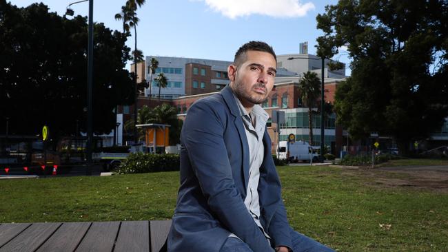 Pictured is Western Sydney Leadership Dialogue Director, Adam Leto, outside Liverpool Hospital. Mr Leto has made a submission into the future of South West Sydney Local Health District - calling for a new hospital in the city's south. Picture: Richard Dobson