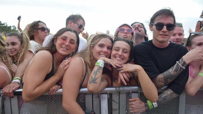 Festival-goers at The Jynx House Amplified music festival in Coolum