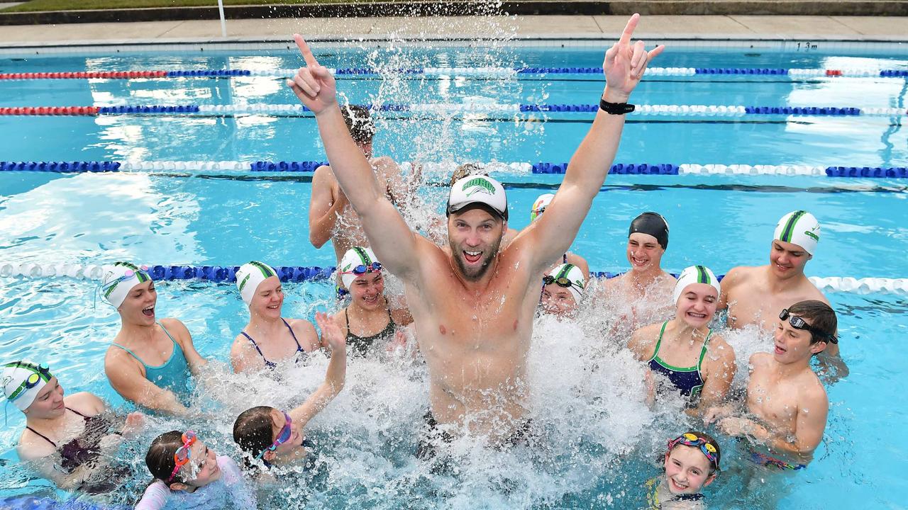 Cooroy swimming coach Andrew Cowan. Picture: Patrick Woods.