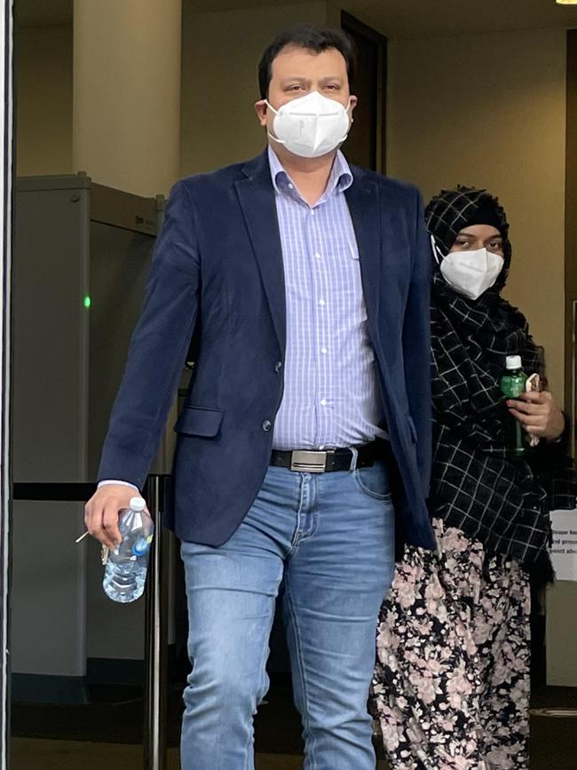 Mohammad Zaman leaves Bankstown Court after the first day of the hearing.