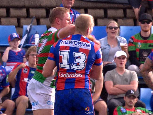 George Burgess elbows Mitch Barnett.