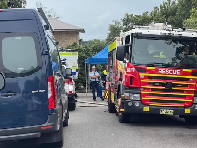 A siege  in a residential apartment block in Newcastle. , Emergency services were called to Woodbine Street in Mayfield about 10am on Sunday March 23rd. Picture: ABC