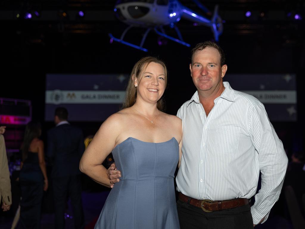 Danny Clarris and Serin Clarris at the 2025 NTCA and AACo Gala Dinner at the Darwin Convention Centre. Picture: Pema Tamang Pakhrin