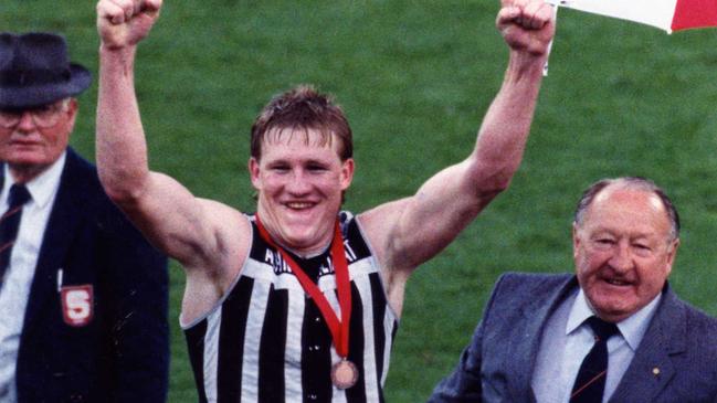 Footballer Nathan Buckley was awarded the Jack Oatey medal for best on ground in the grand final