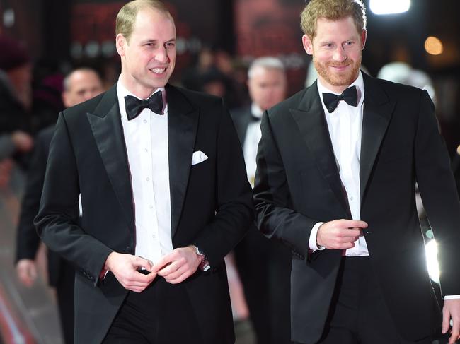 The brothers Prince William and Prince Harry in London in 2017. Picture: AFP