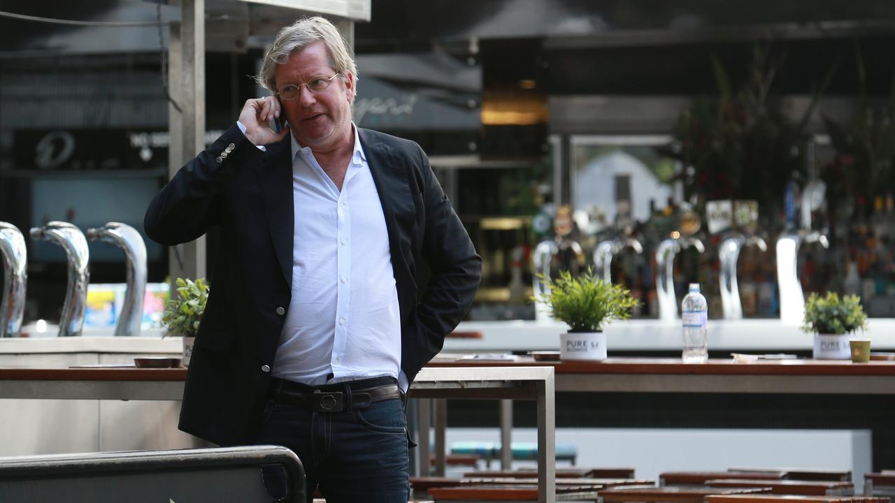 Wayne Homschek pictured outside a Pie Face creditors’ meeting after its collapse. Picture: Britta Campion