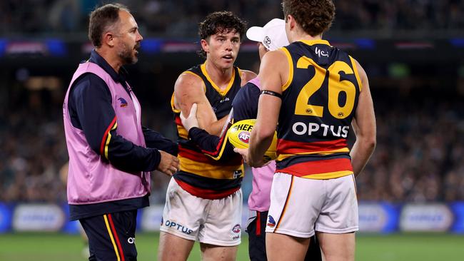 Ned McHenry is back for the Crows. Picture: James Elsby/AFL Photos via Getty Images