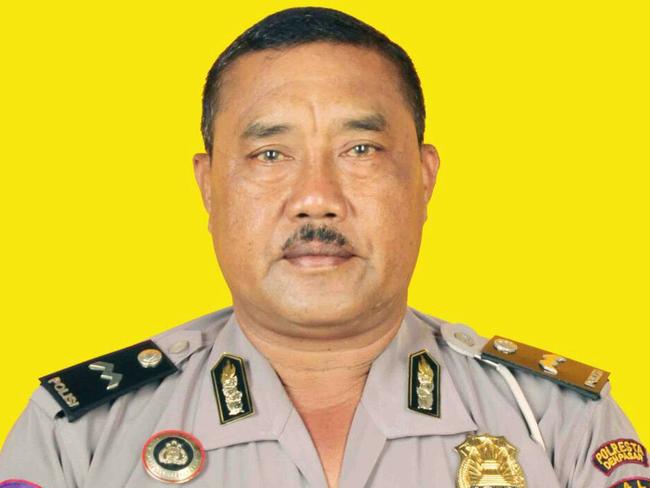 Bali police officer Wayan Sudarsa, 53, who was found brutally murdered on a Kuta beach. Picture: Supplied