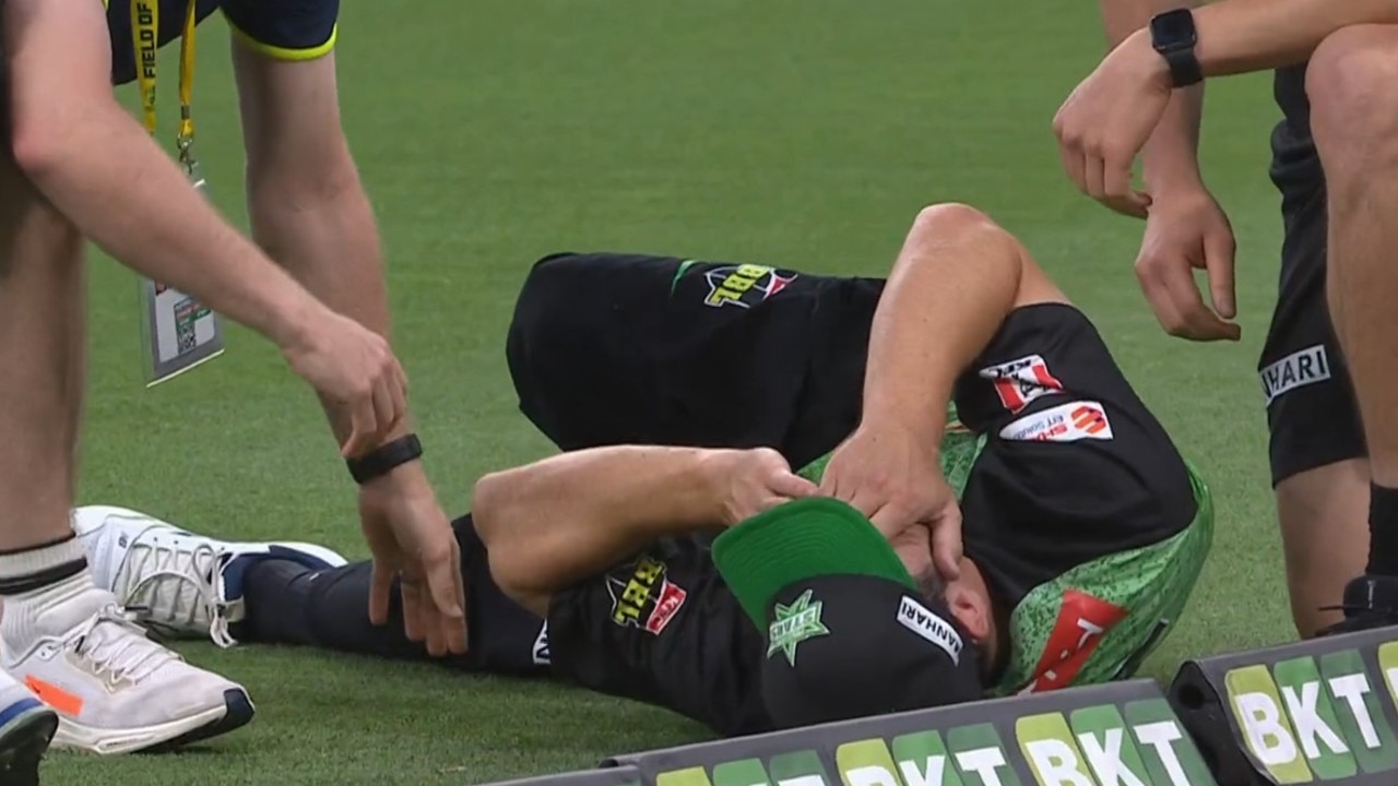 Cartwright was in a bad way. Photo: Fox Sports