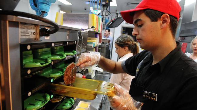 Staff of the Gladesville McDonalds at work.