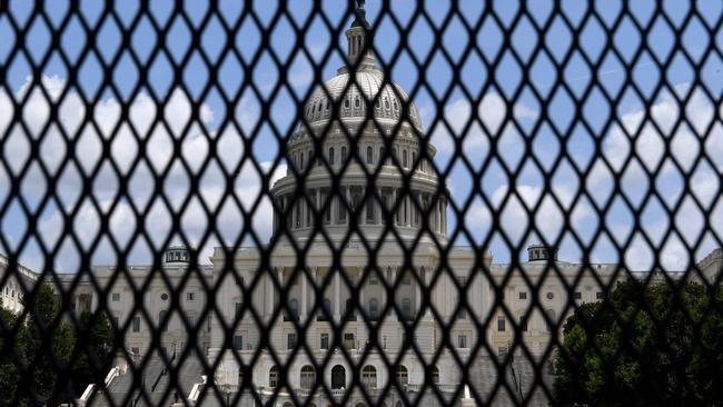 The US Capitol surrounded by fences after the January 6 riots. Picture: AFP