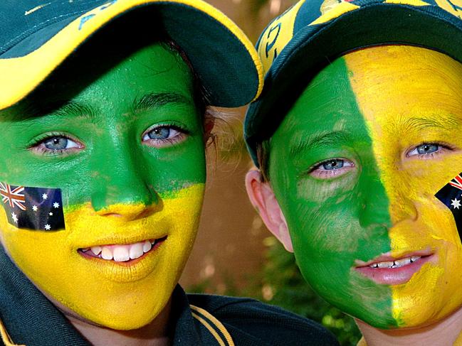 Sam and Tom O'Neill-Thorne wore the national colours with pride during the World Cup. Picture: Clive Hyde