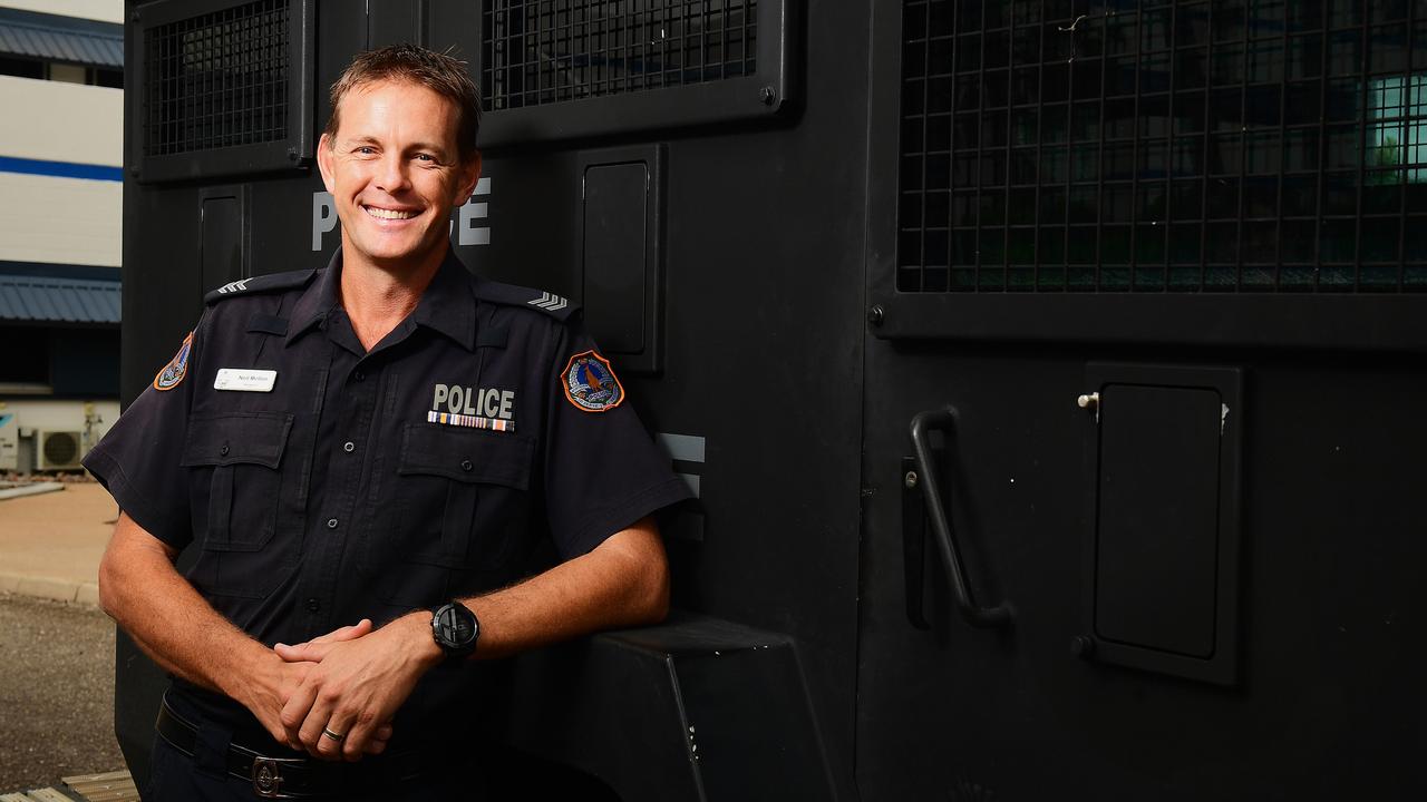 NT Police Tactical Response Group Sergeant Neil Mellon has been awarded Australian Police Medals for Australia Day for their service over the years. Picture: Justin Kennedy