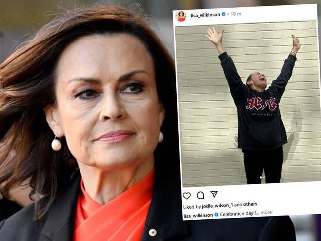 Lisa Wilkinson has declared a day of “celebration” in a cheeky social media post after Channel 10 were ordered to pay an additional$590,000 – and a total of $1.15m – to cover her legal costs for the Bruce Lehrmann defamation trial.